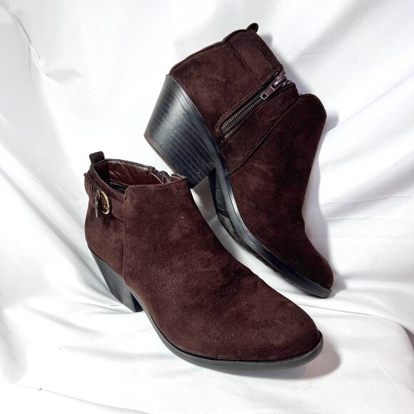 Life Sride Soft System-Women's Brown Cowgirl/Western Ankle Boots-Size 8 1/2-Com - Picture 4 of 16